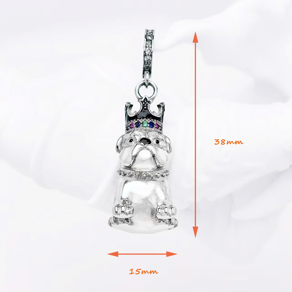 Fashion Bulldog With Crown Pen - Mens Dog Tag Necklace recensie en prijs