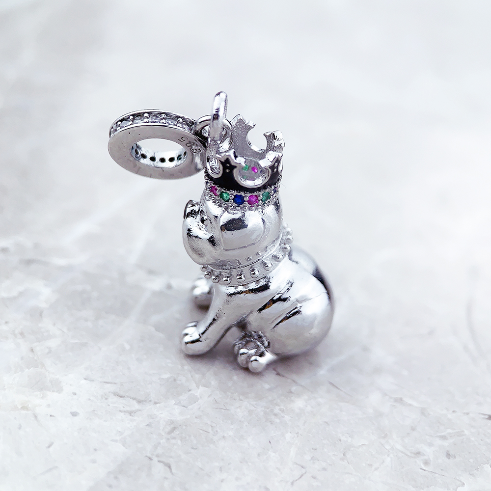 Fashion Bulldog With Crown Pen - Mens Dog Tag Necklace recensie en prijs