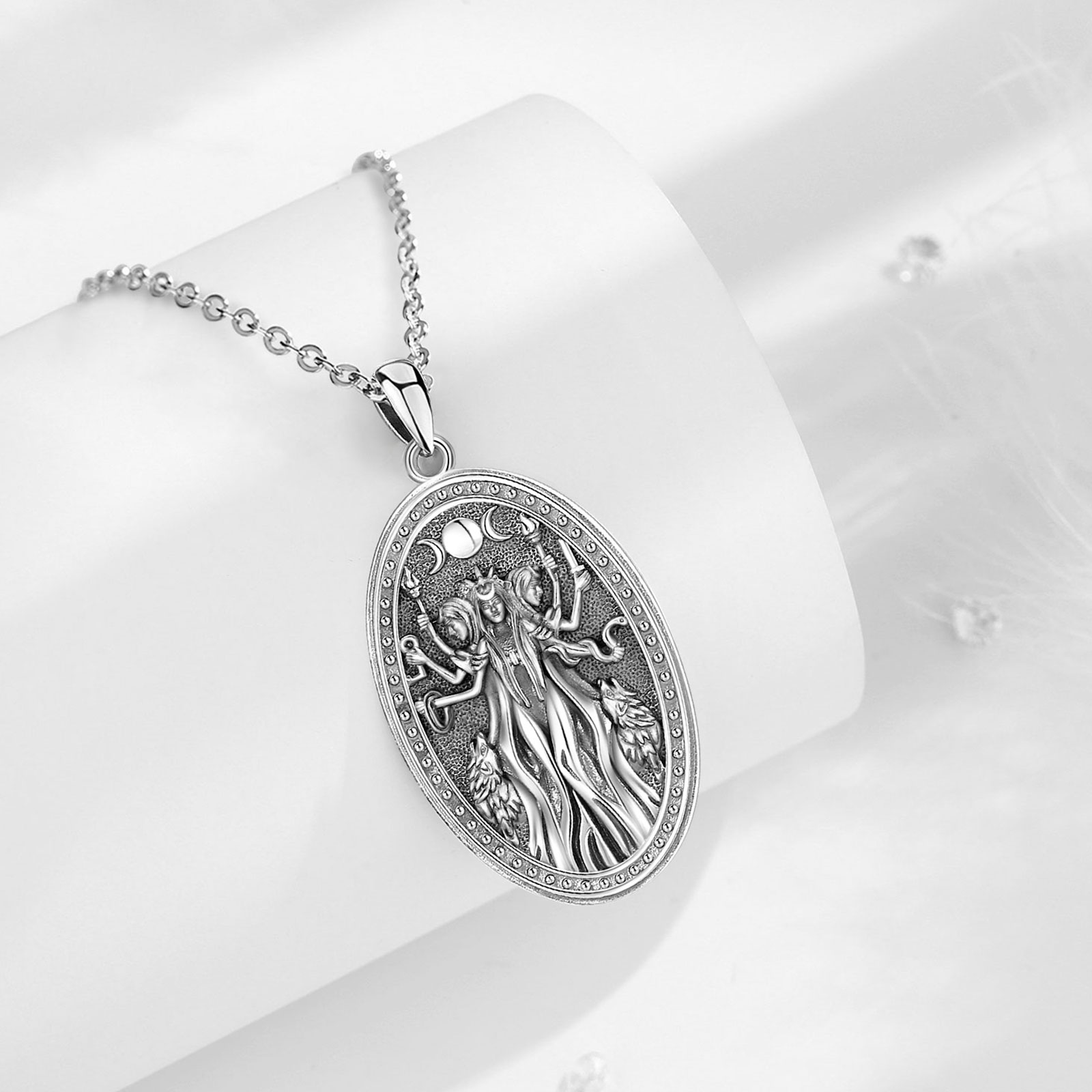 Eudora 925 Sterling Silver Tri - Mens Dog Tag Necklace recensie en prijs