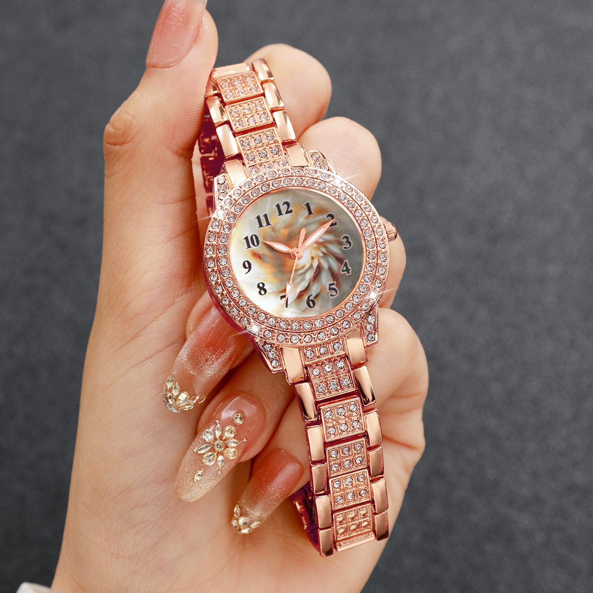 6PCS Luxury Rhinestone Women Q - Mystery Jewelry Jar Watches recensie en prijs