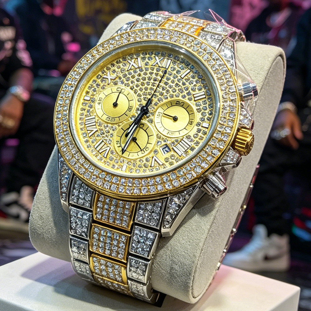 NO Logo Silver Gold Full Diamo - Jewelry Watches Brands recensie en prijs