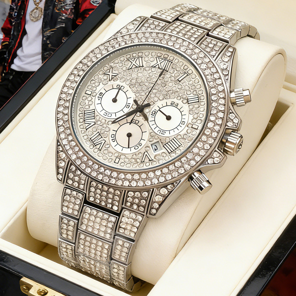 NO Logo Silver Gold Full Diamo - Jewelry Watches Brands recensie en prijs