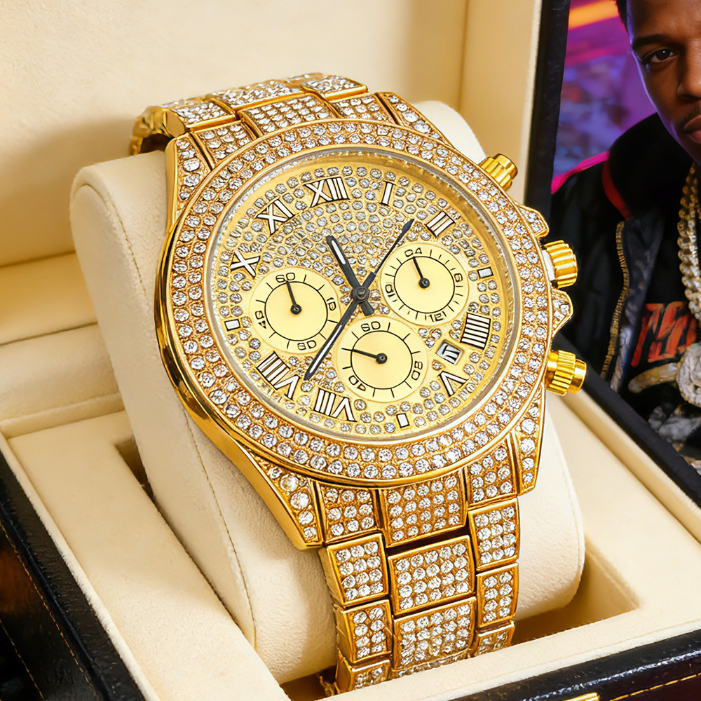 NO Logo Silver Gold Full Diamo - Jewelry Watches Brands recensie en prijs