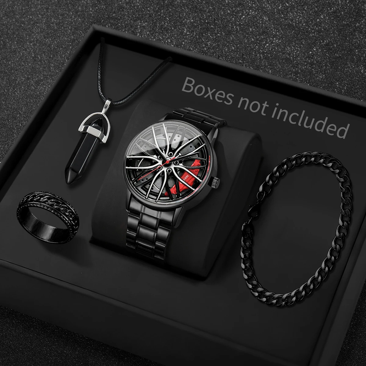 4PCS/Set Fashion 3d Car Wheel  - Mystery Jewelry Jar Watches recensie en prijs