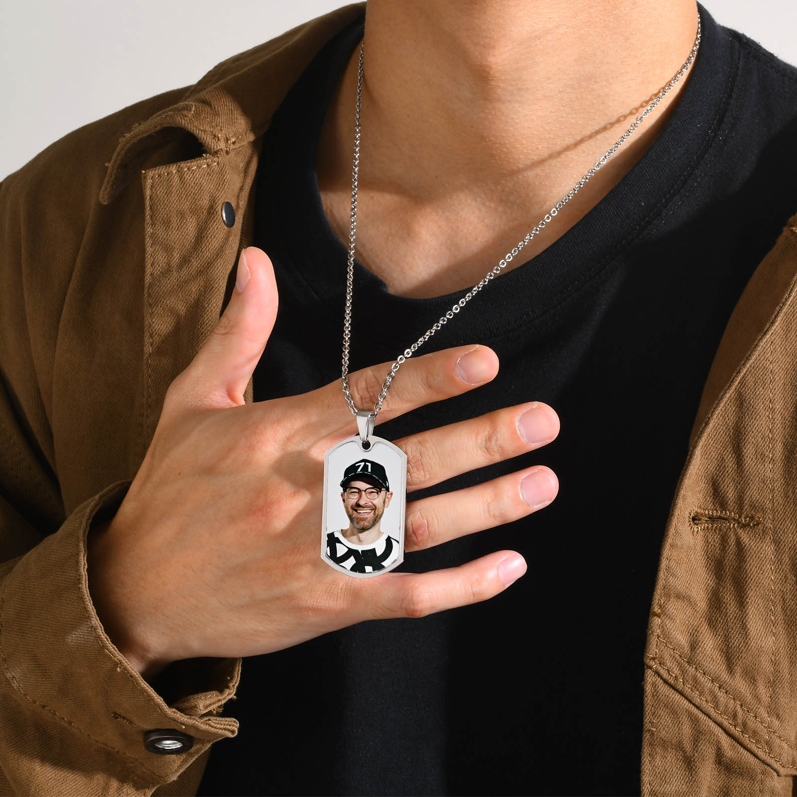 Vnox Free Custom Photos Words  - Mens Dog Tag Necklace recensie en prijs