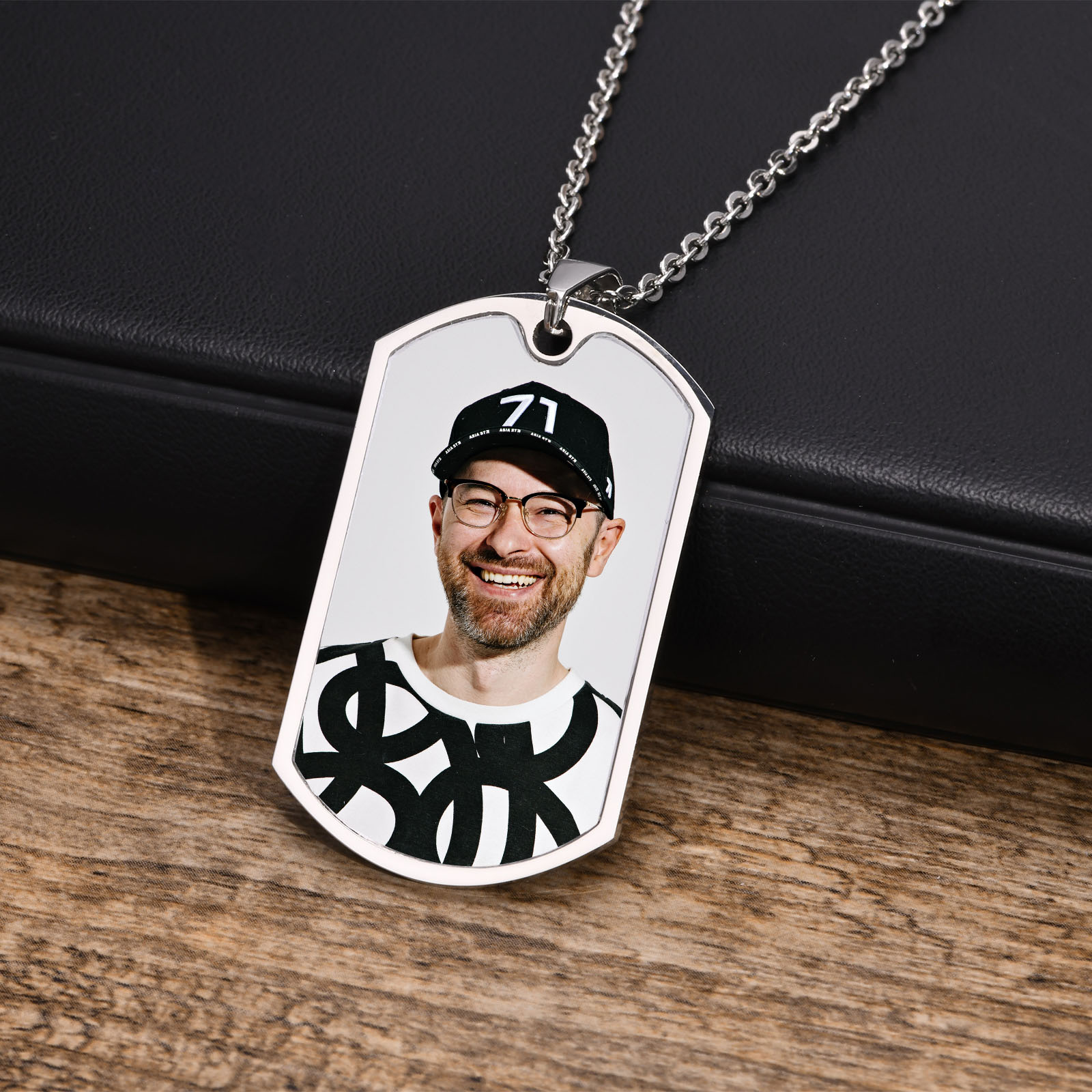 Vnox Free Custom Photos Words  - Mens Dog Tag Necklace recensie en prijs