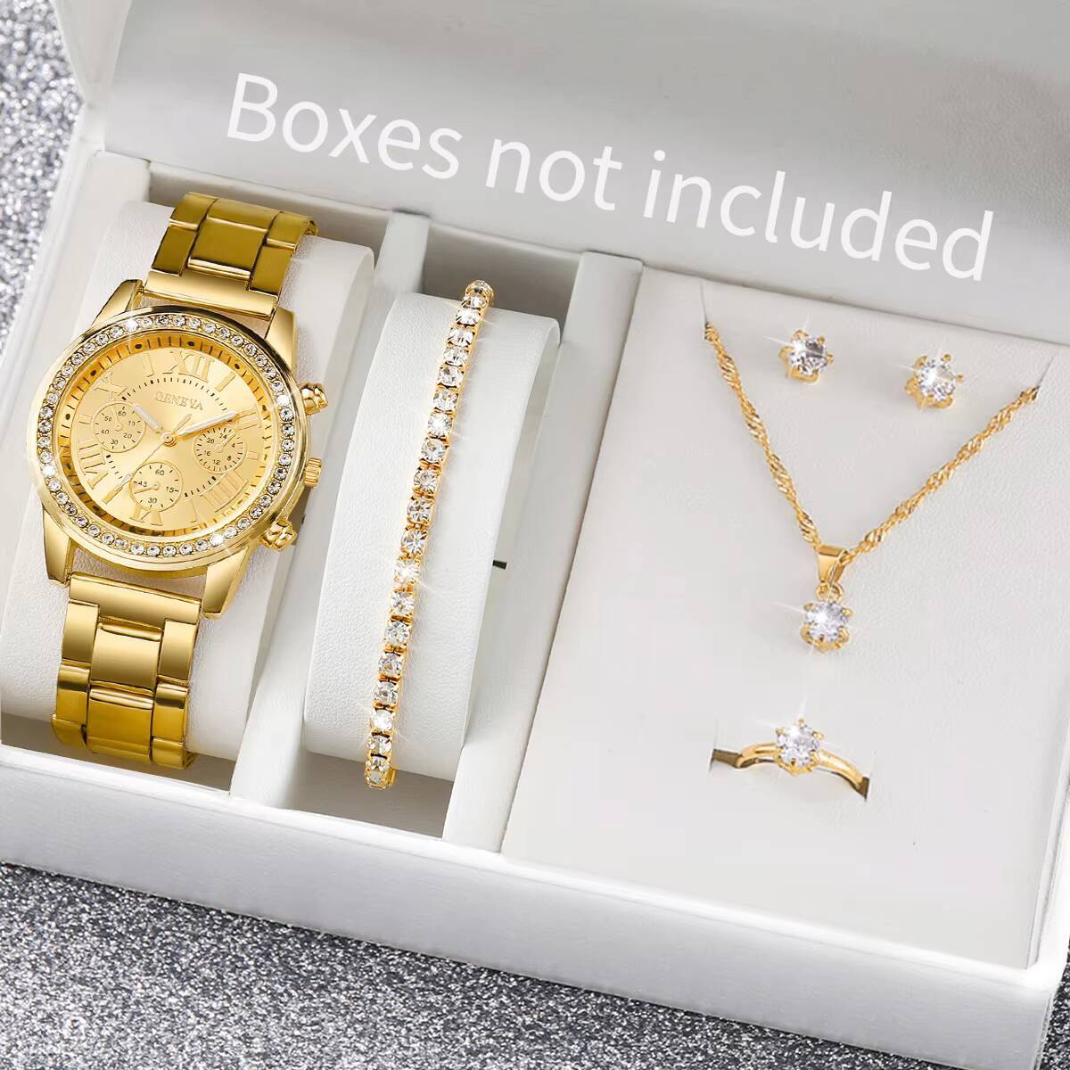 6PCS/Set Fashion Rhinestone Wo - Mystery Jewelry Jar Watches recensie en prijs