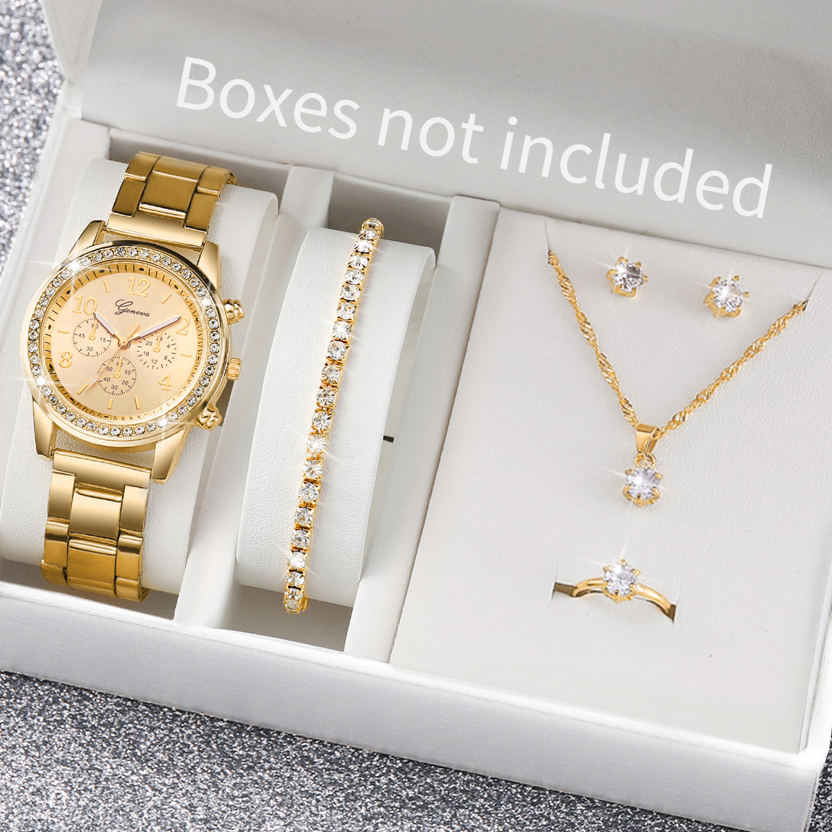 6PCS/Set Fashion Rhinestone Wo - Mystery Jewelry Jar Watches recensie en prijs