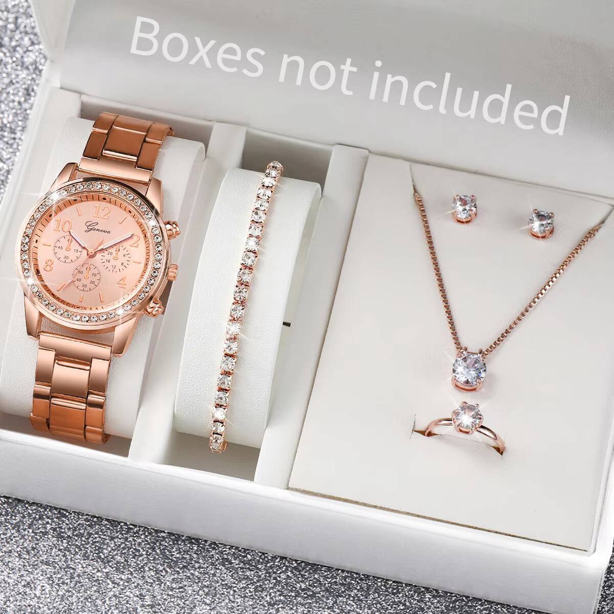 6PCS/Set Fashion Rhinestone Wo - Mystery Jewelry Jar Watches recensie en prijs