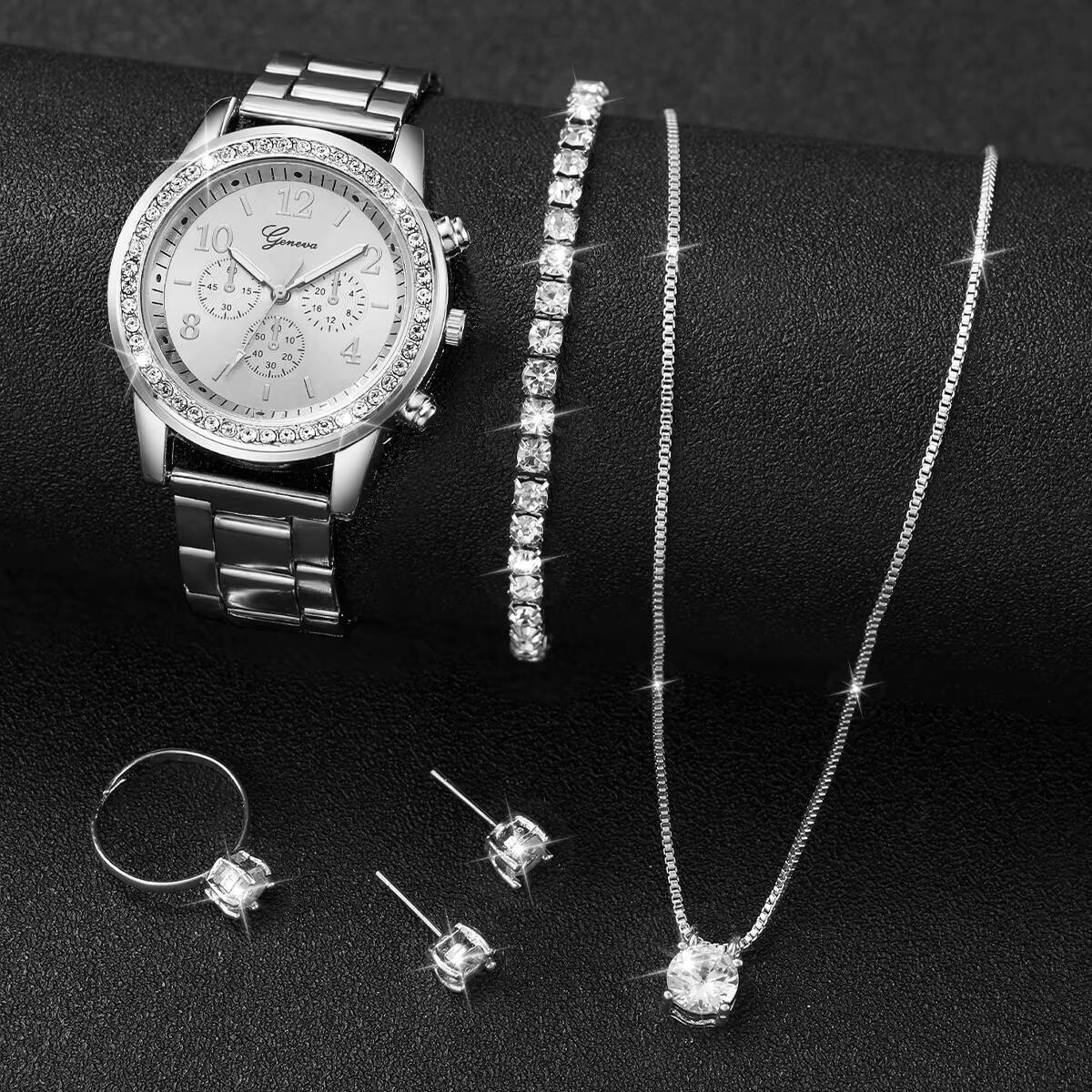 6PCS/Set Fashion Rhinestone Wo - Mystery Jewelry Jar Watches recensie en prijs