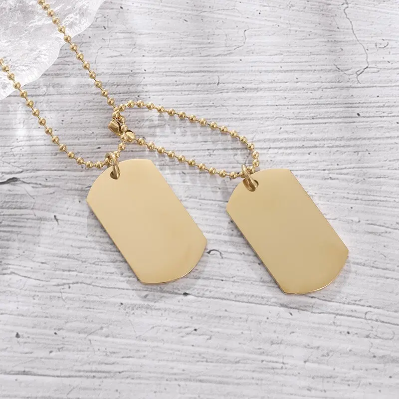 Simple Stainless Steel Double  - Mens Dog Tag Necklace recensie en prijs