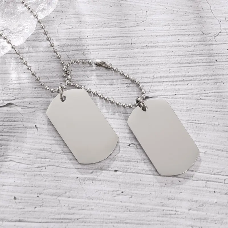 Simple Stainless Steel Double  - Mens Dog Tag Necklace recensie en prijs