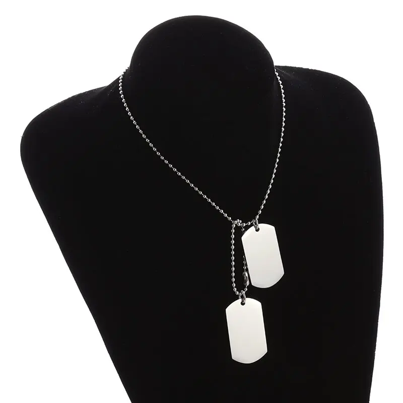 Simple Stainless Steel Double  - Mens Dog Tag Necklace recensie en prijs
