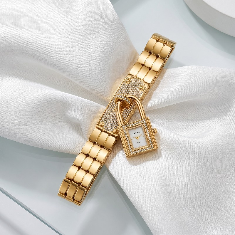 Gold Lock-Shaped Women's Watch - Mystery Jewelry Jar Watches recensie en prijs