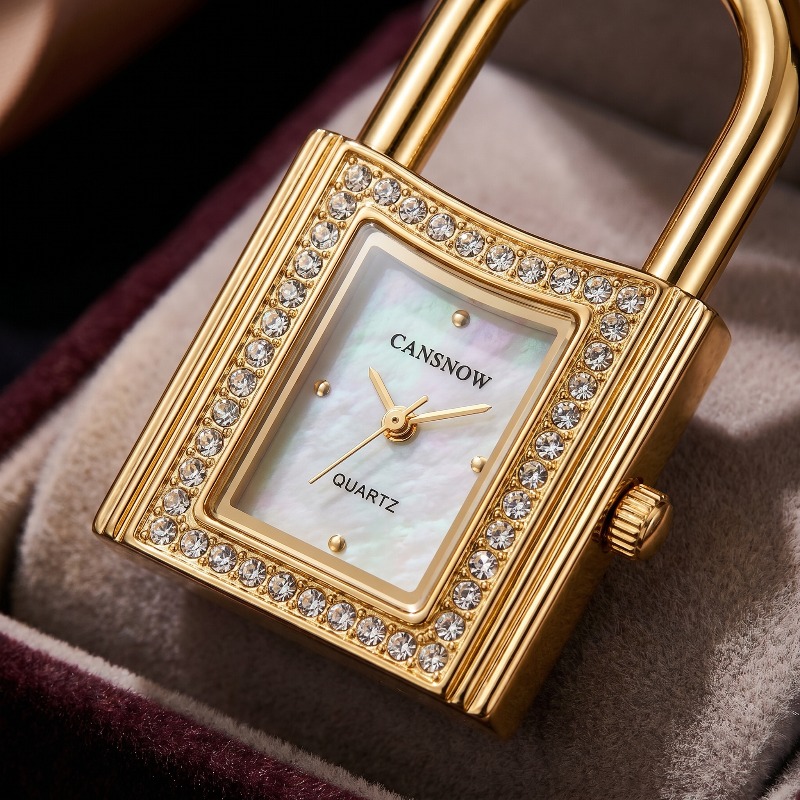 Gold Lock-Shaped Women's Watch - Mystery Jewelry Jar Watches recensie en prijs