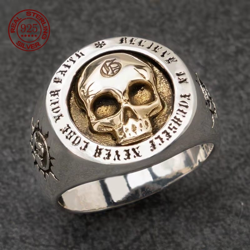 S925 Sterling Silver Fashion M - Gothic Skull Ring recensie en prijs