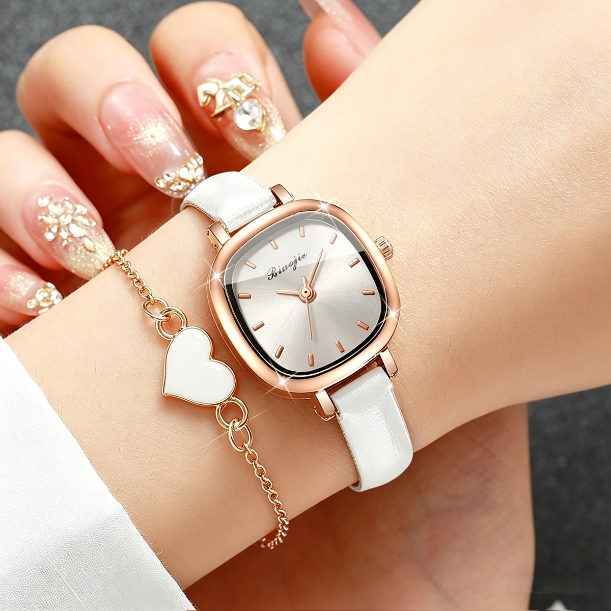 5PCS Fashion Square Dial Women - Fine Jewelry Watches Women recensie en prijs