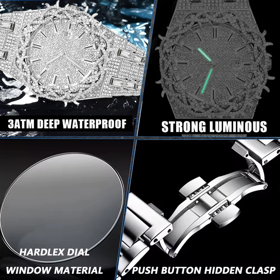 PINTIME Hot Fashion Full Diamo - Jewelry Watches Brands recensie en prijs