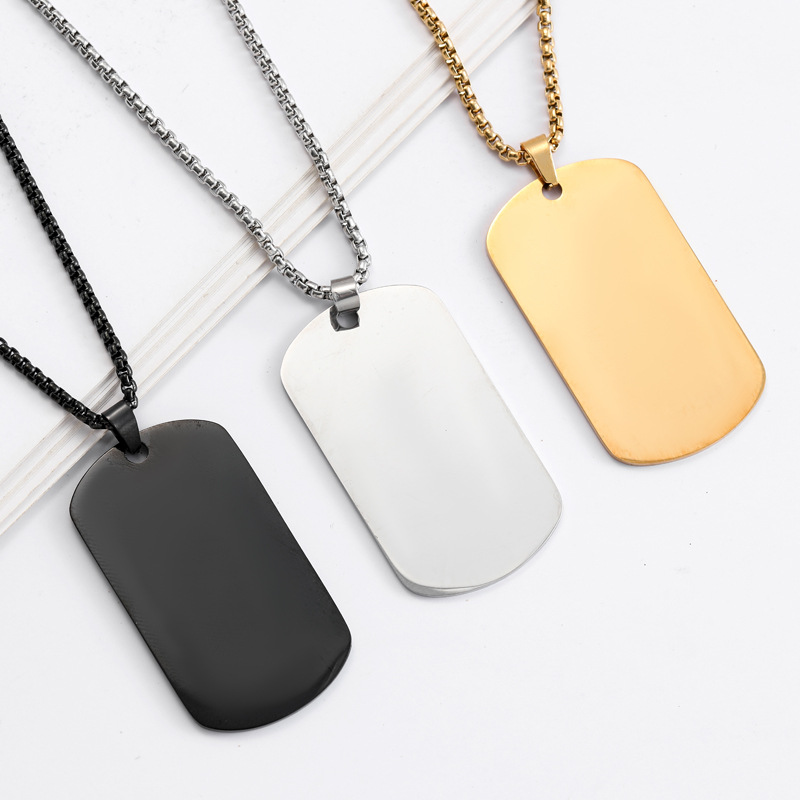 HNSP Plain Stainless Steel Sea - Mens Dog Tag Necklace recensie en prijs