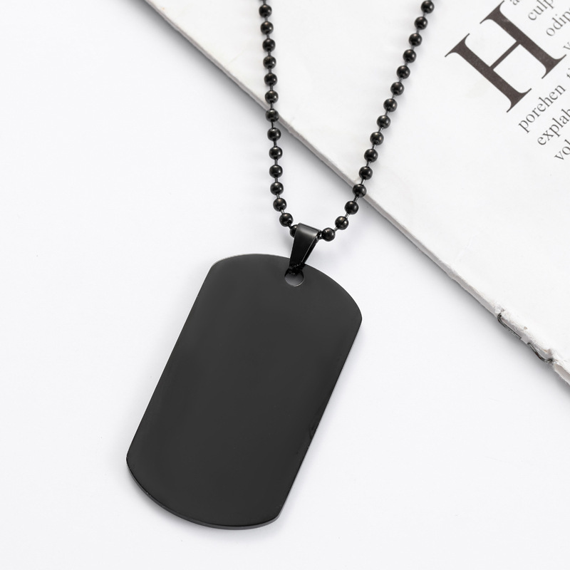 HNSP Plain Stainless Steel Sea - Mens Dog Tag Necklace recensie en prijs