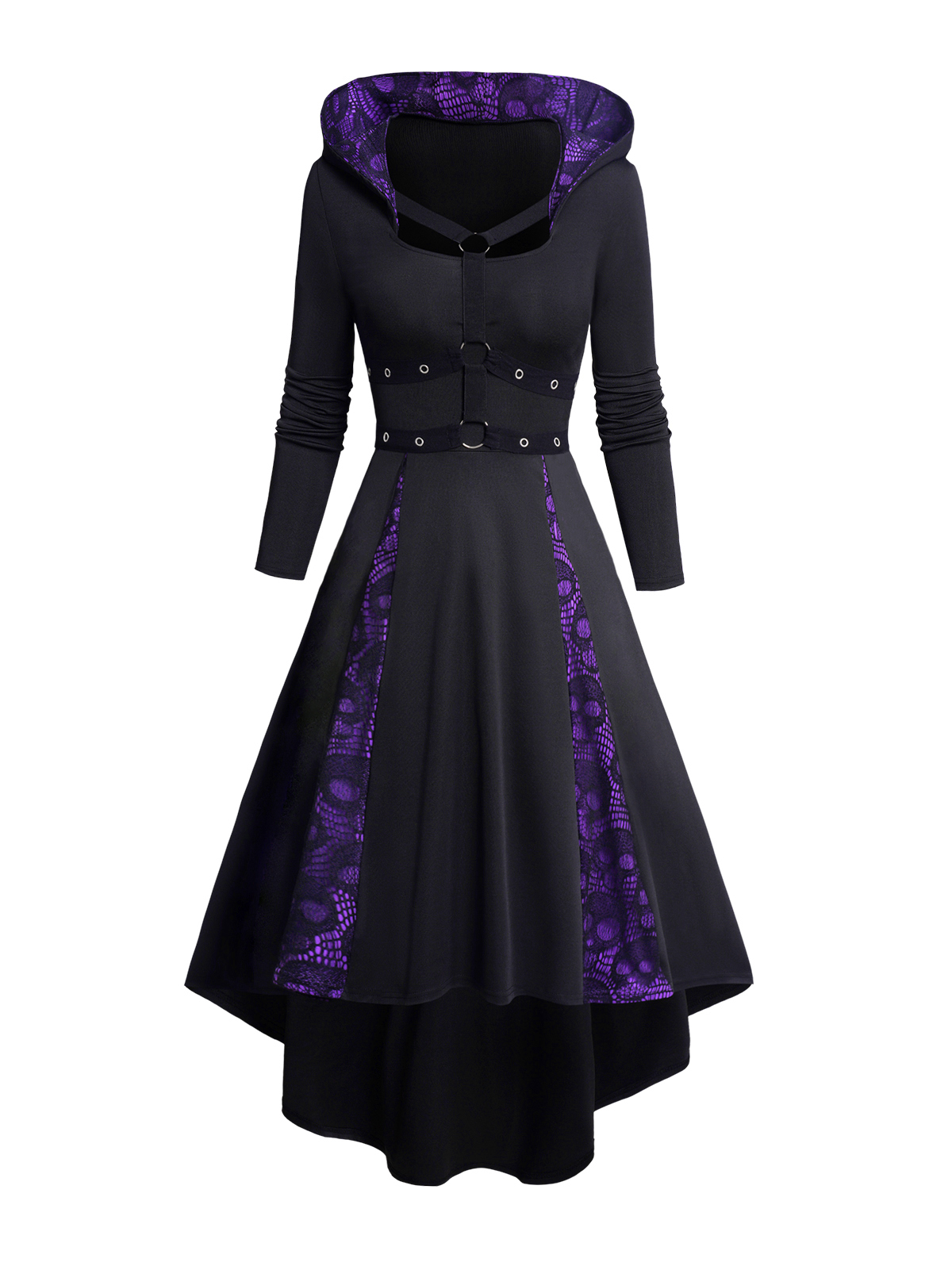 Women's Hoodie Dresses Hallowe - Gothic Skull Ring recensie en prijs