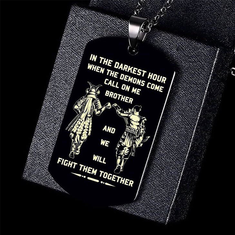 Vnox In the Darkest Hour When  - Mens Dog Tag Necklace recensie en prijs