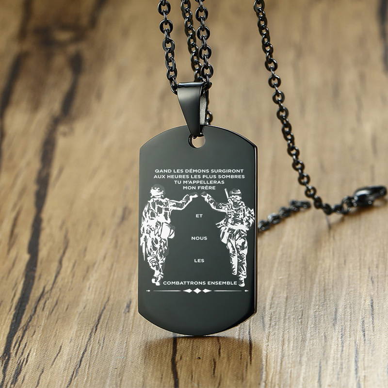 Vnox In the Darkest Hour When  - Mens Dog Tag Necklace recensie en prijs