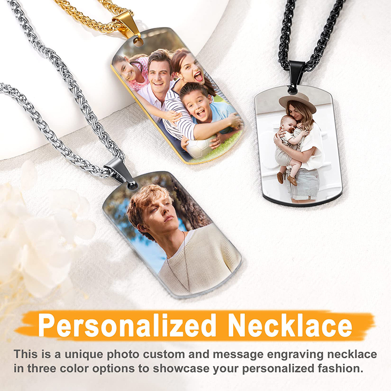 Picture Necklace Personalized  - Mens Dog Tag Necklace recensie en prijs