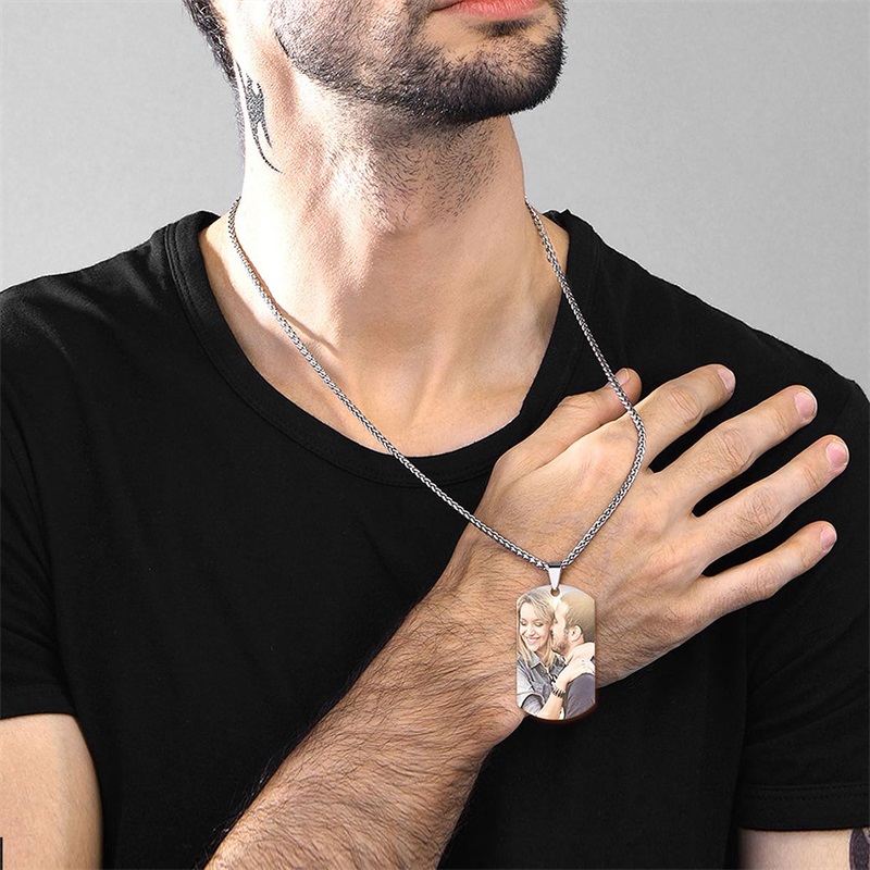 Picture Necklace Personalized  - Mens Dog Tag Necklace recensie en prijs