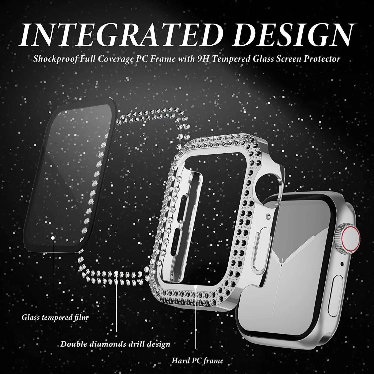 Glass+Diamond Cover For Apple  - Jewelry Smart Watches recensie en prijs