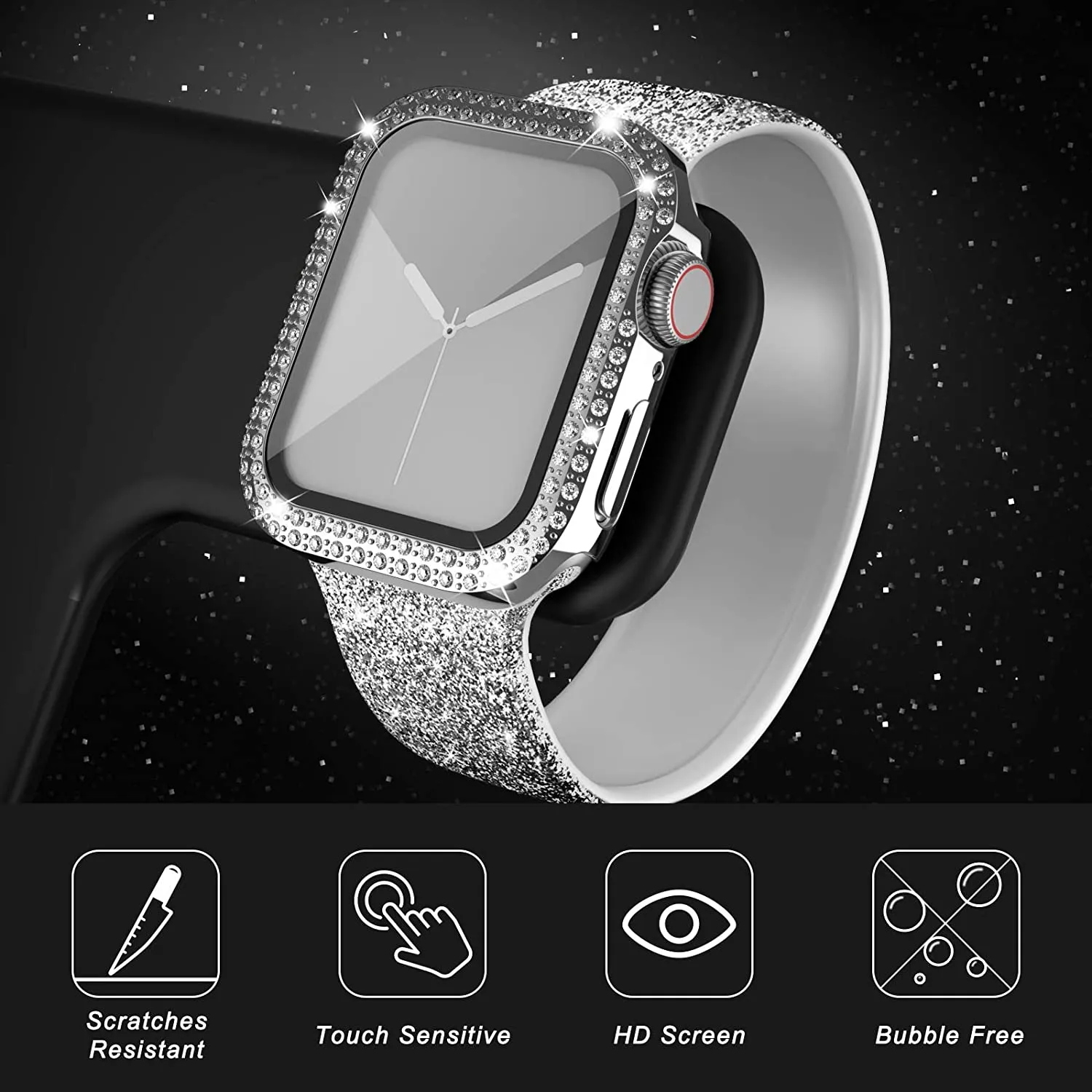 Glass+Diamond Cover For Apple  - Jewelry Smart Watches recensie en prijs
