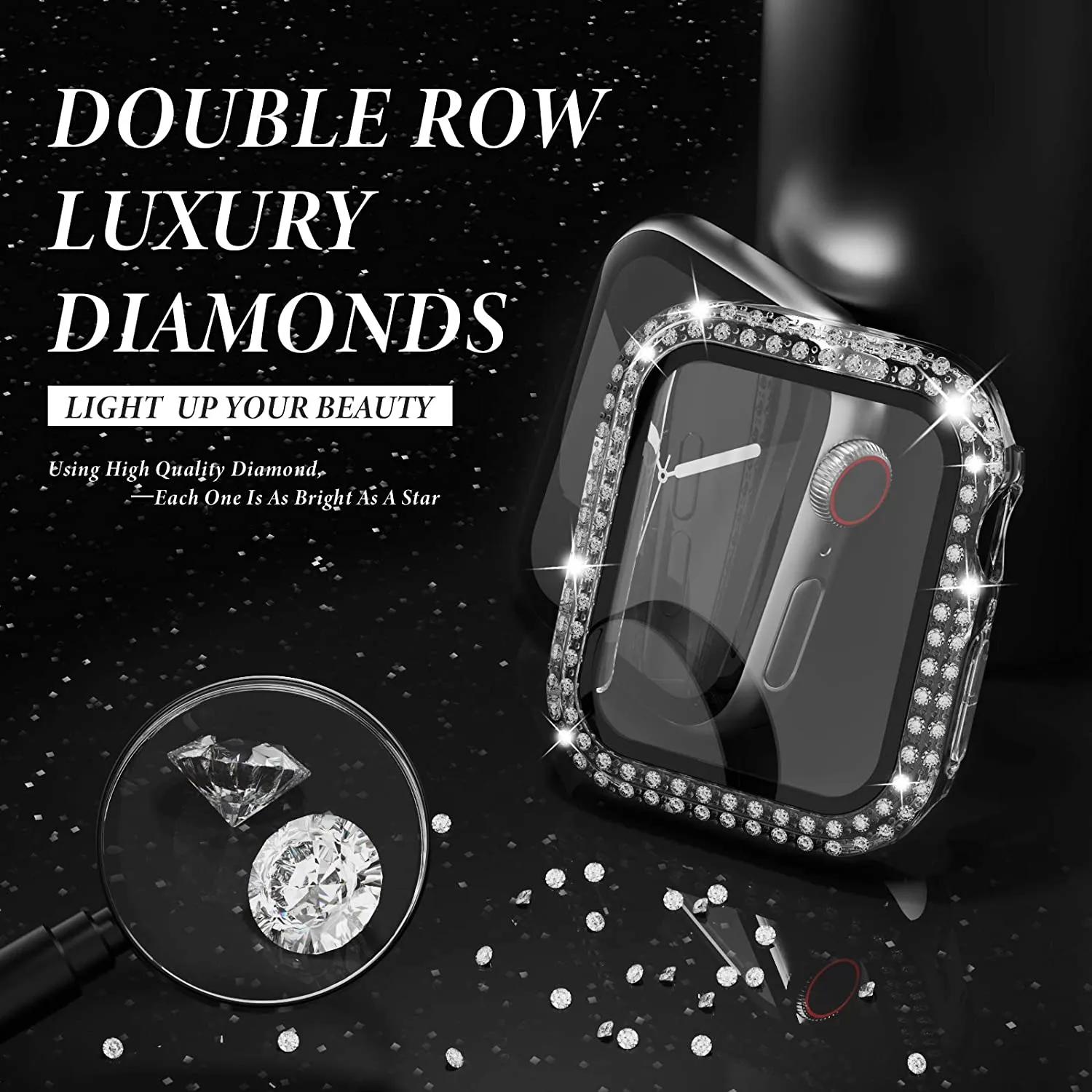 Glass+Diamond Cover For Apple  - Jewelry Smart Watches recensie en prijs