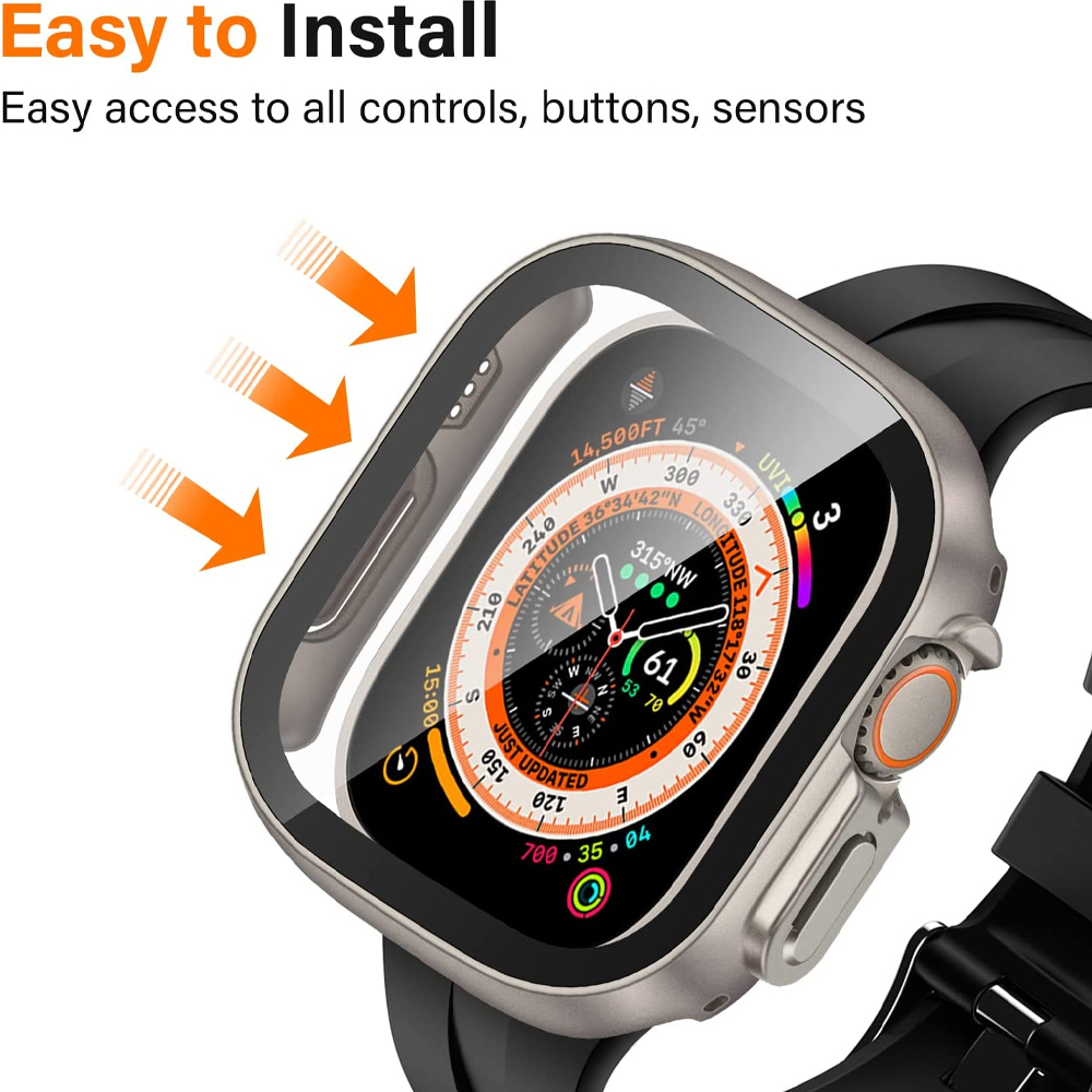 Glass+case For Apple Watch Ult - Jewelry Smart Watches recensie en prijs