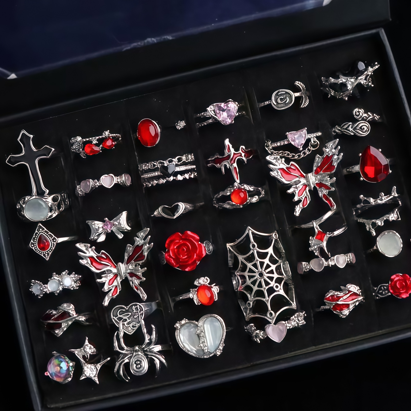 6/8/12/24/36/48/100Pieces Vint - Gothic Skull Ring recensie en prijs