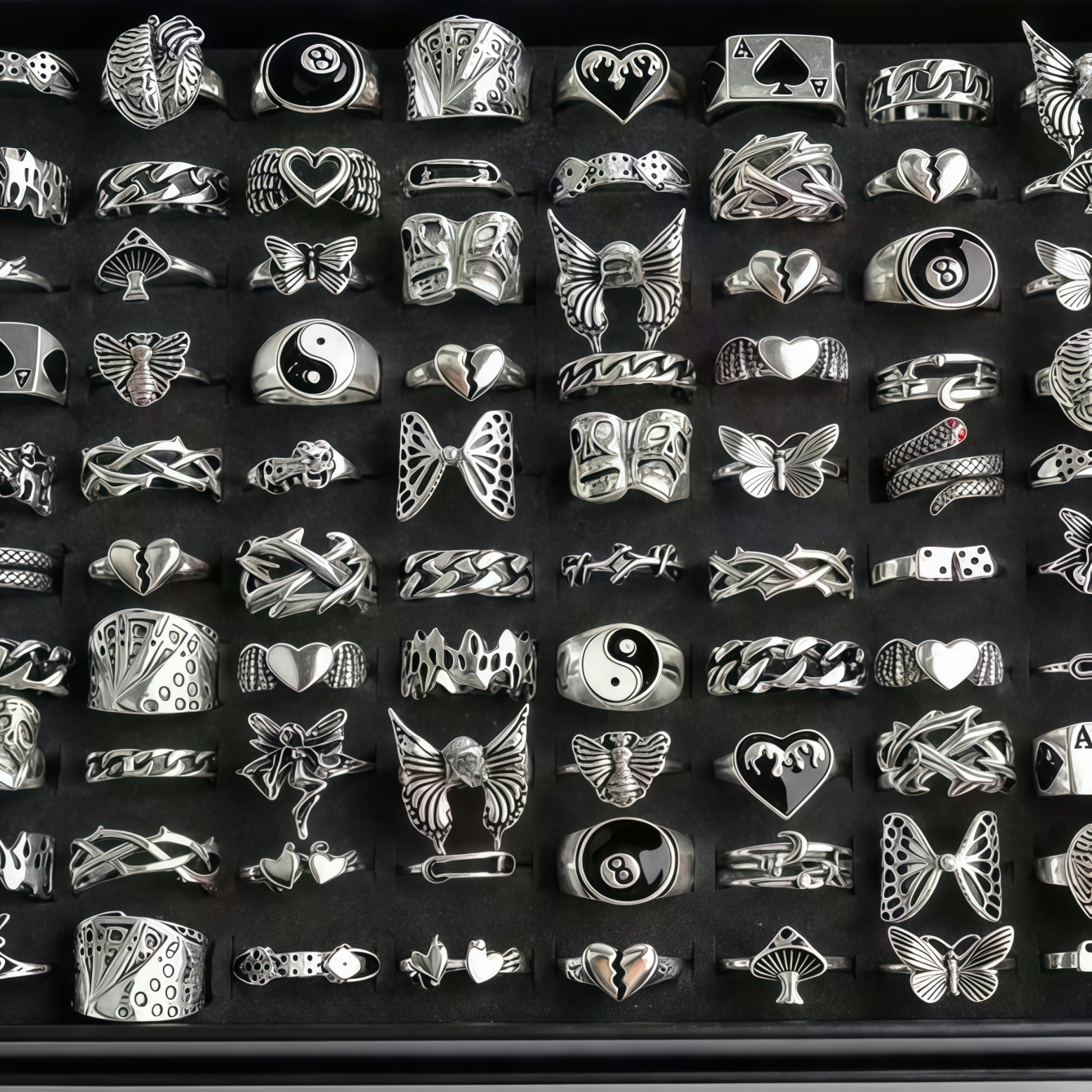 6/8/12/24/36/48/100Pieces Vint - Gothic Skull Ring recensie en prijs