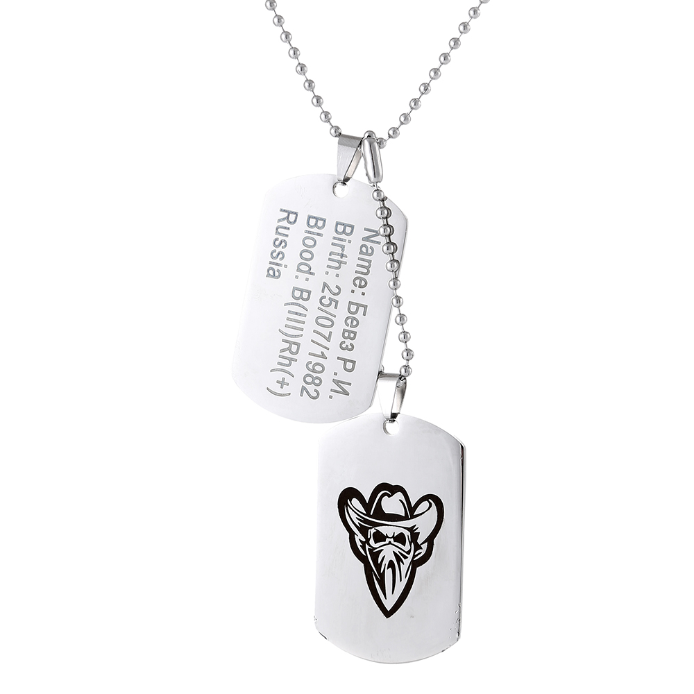 Personalized Men Black ID Dog  - Mens Dog Tag Necklace recensie en prijs
