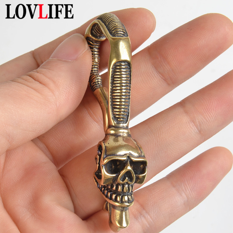 Solid Brass Keychain Skull Hea - Gothic Skull Ring recensie en prijs