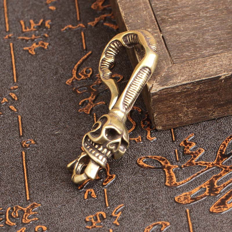 Solid Brass Keychain Skull Hea - Gothic Skull Ring recensie en prijs