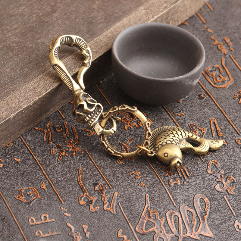 Solid Brass Keychain Skull Hea - Gothic Skull Ring recensie en prijs