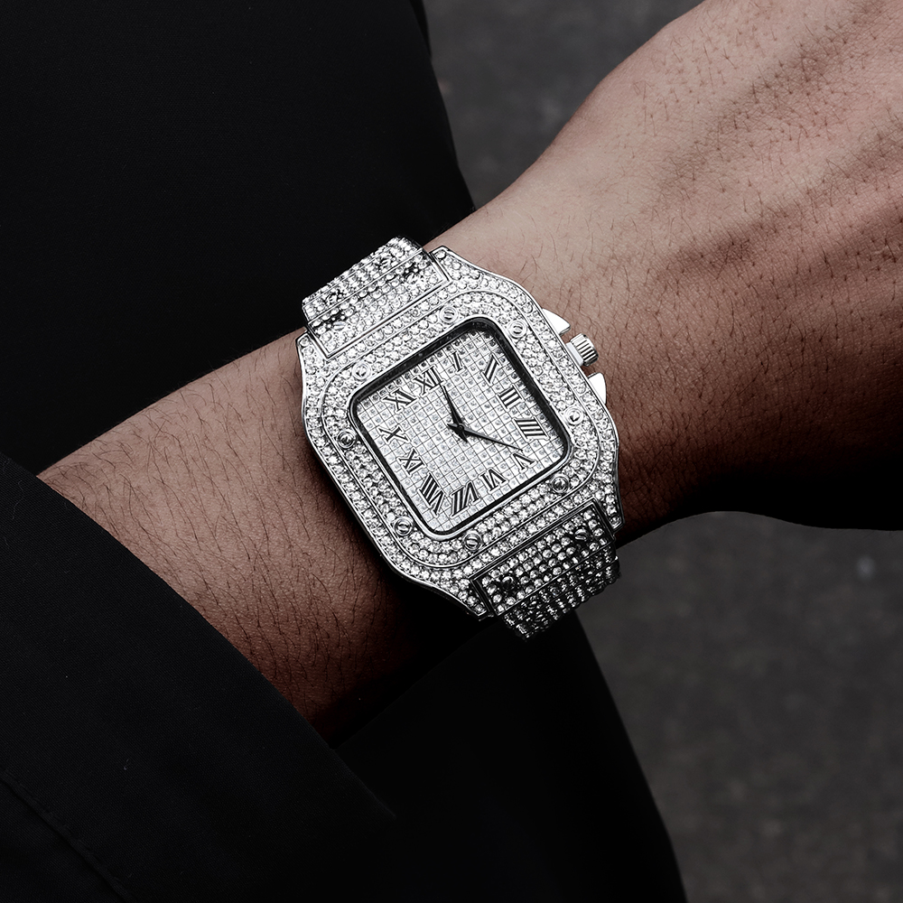 New Punk Men Watch Iced Out Di - Mystery Jewelry Jar Watches recensie en prijs