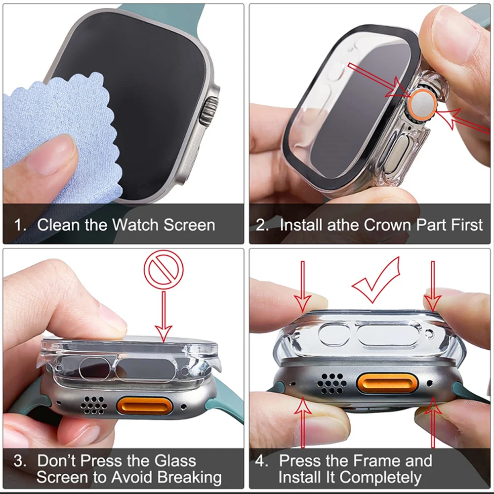 Glass+case For Apple Watch Ult - Jewelry Smart Watches recensie en prijs